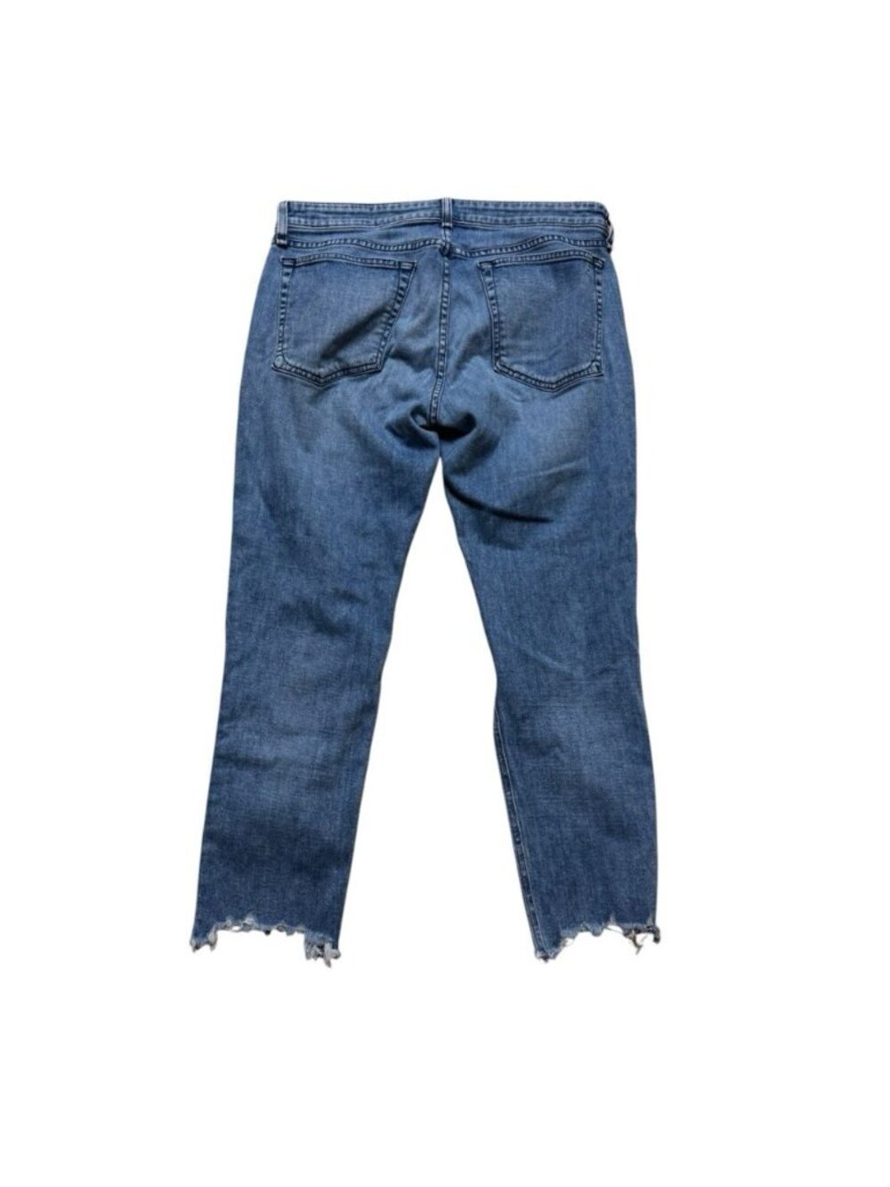 Rag & Bone Distressed Cropped Jeans Raw Hem Skinny Denim Size 29 - Picture 2 of 4